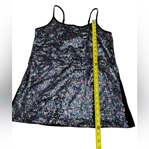 NWT Torrid Plus Size 1 1X SEQUIN FOXY CAMI - PURPLE/MULTICOLOR - Picture 8 of 11
